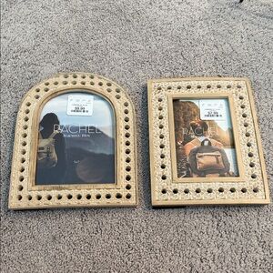 Rachel Roy Woven Beige Picture Frame Set